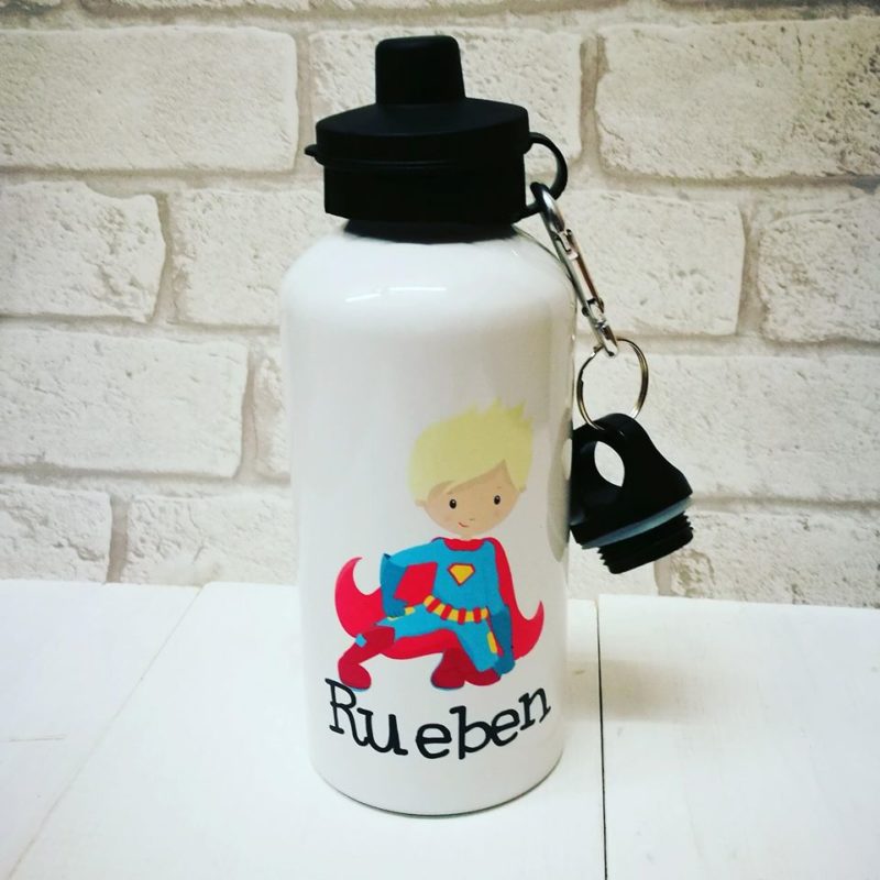 Super Hero Boy Water Bottle – Purple Mingo
